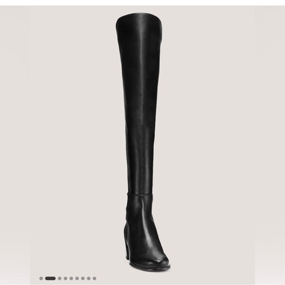 Stuart Weitzman City Block Boot black leather 8.5 - Picture 6 of 6